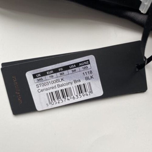 Scantilly Curvy Kate Black Sheer Balconette Bra . New With Tags - Picture 5 of 10